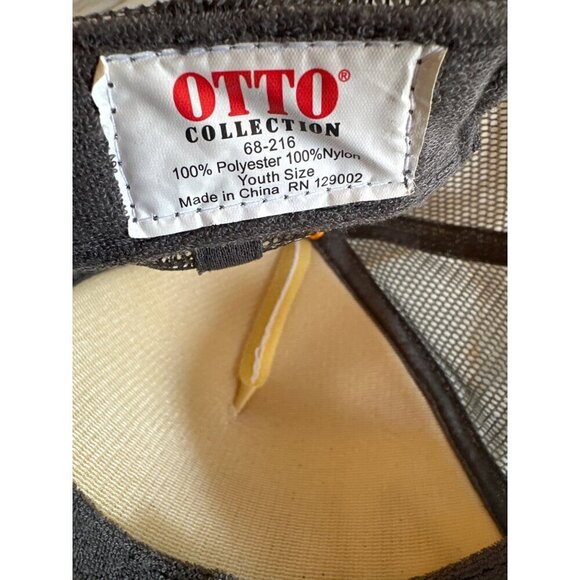 Aloha Kauai Hawaii Trucker Hat Youth Size By Otto Collection Black & White Mesh - Picture 6 of 6